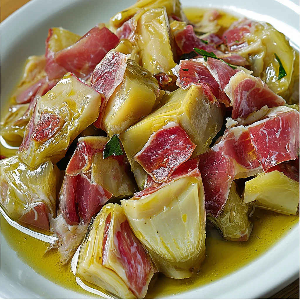 alcachofas con jamon