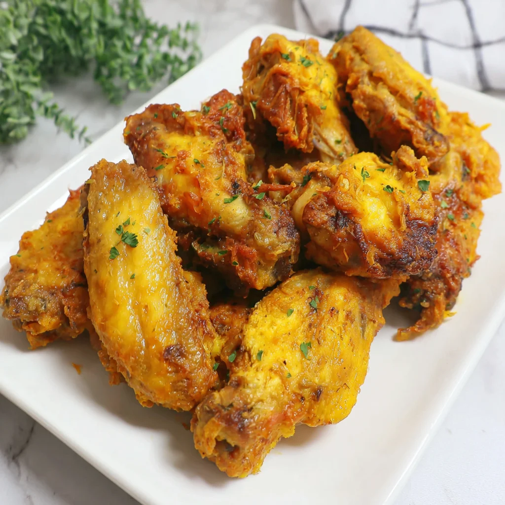 alitas de pollo en freidora de aire