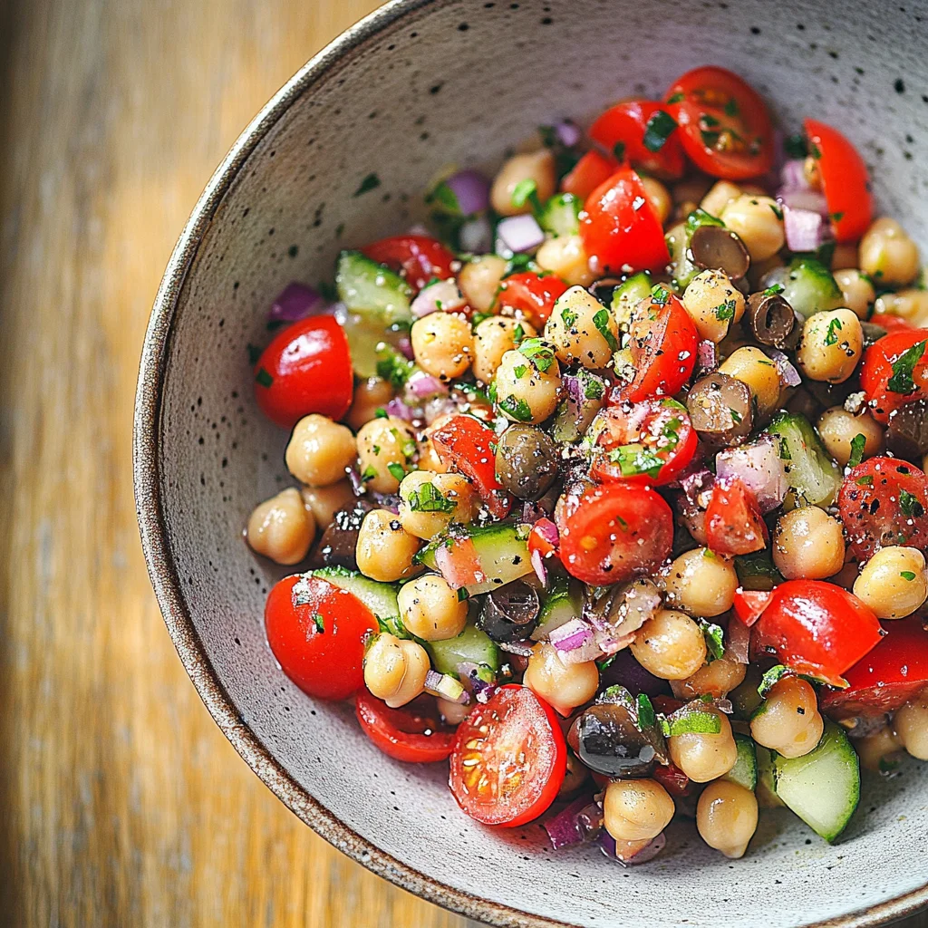 ensalada de garbanzos mediterránea