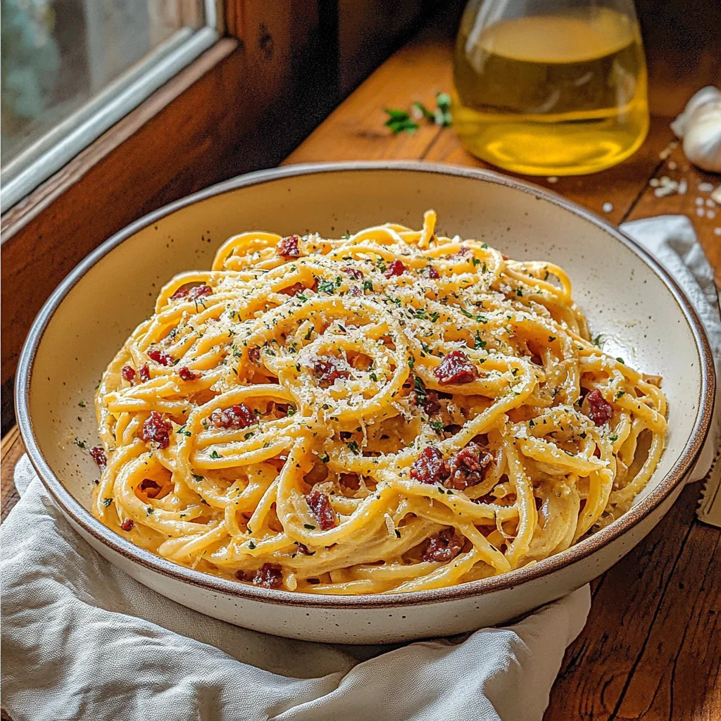espaguetis a la carbonara