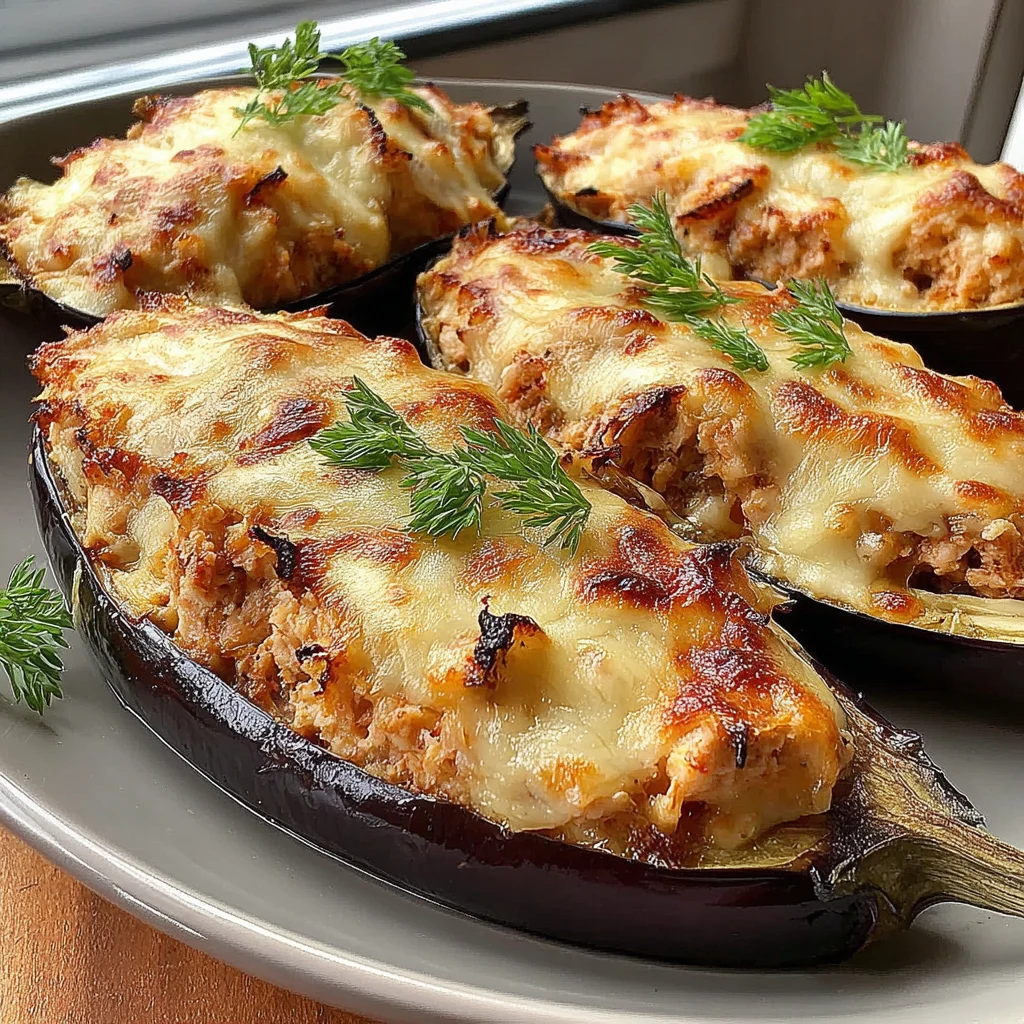 Berenjenas rellenas de atún
