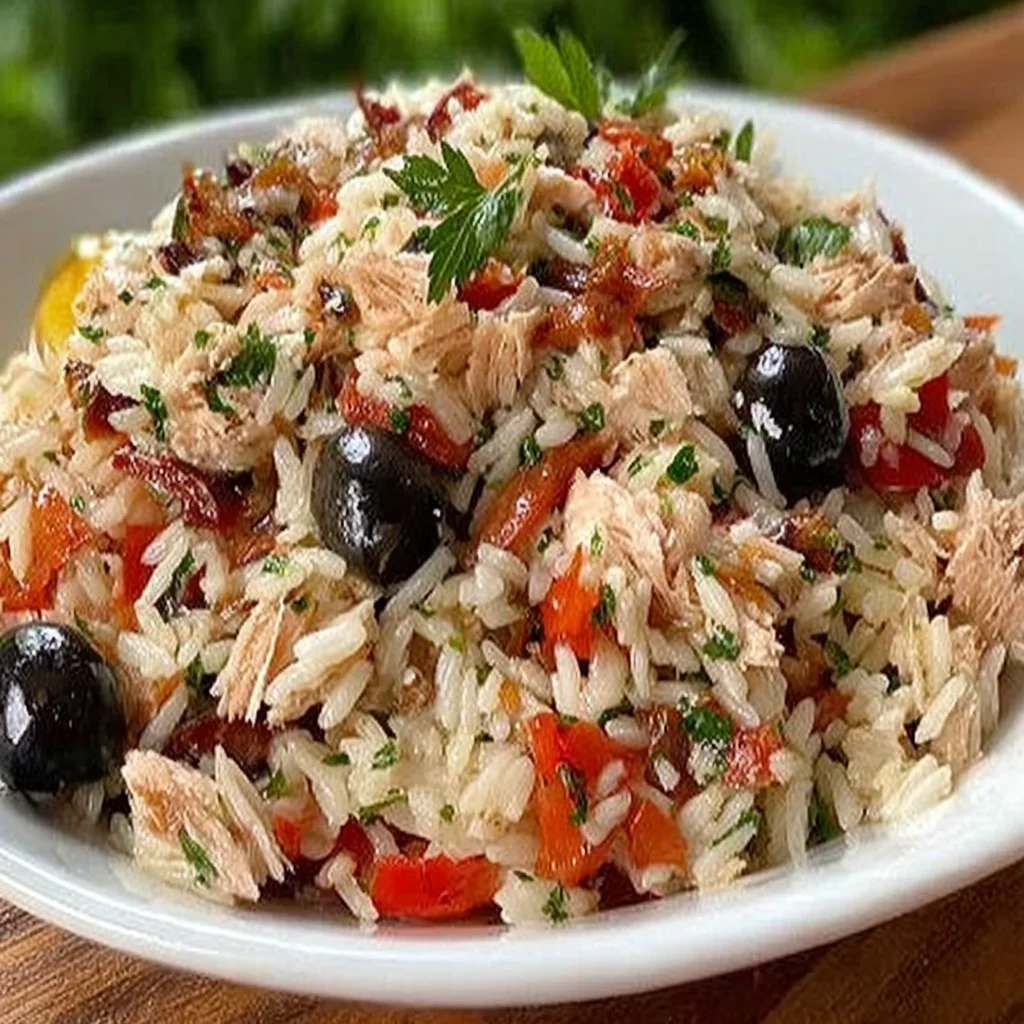 Ensalada de arroz y atún