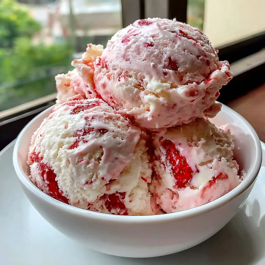 Helado de Fresa Casero