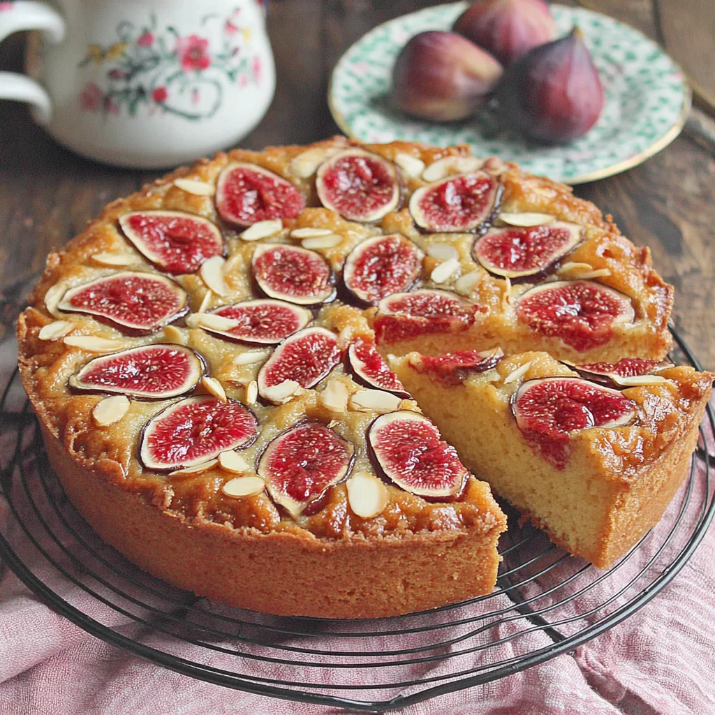 Tarta de higos y almendras