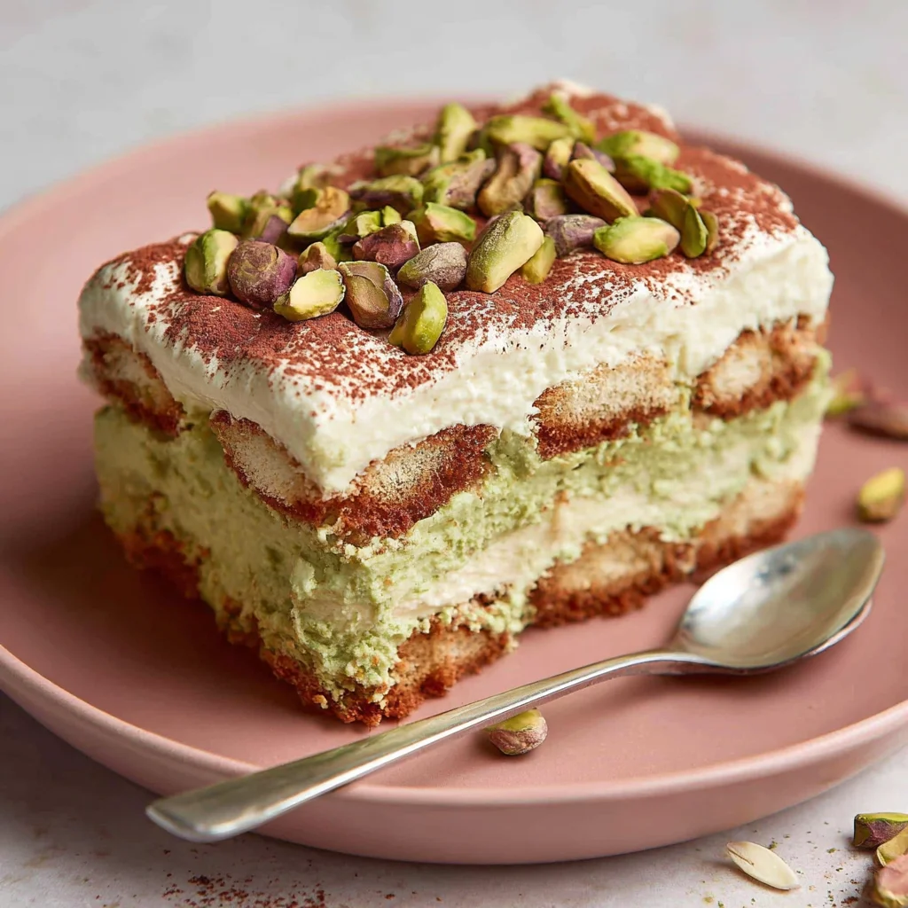 Tiramisú de pistacho italiano