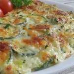 calabacín con huevos y queso