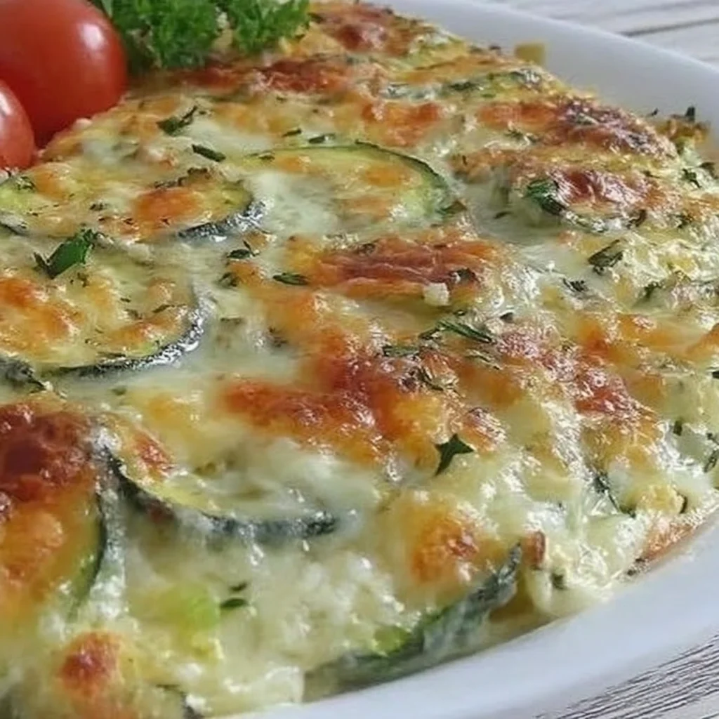 calabacín con huevos y queso