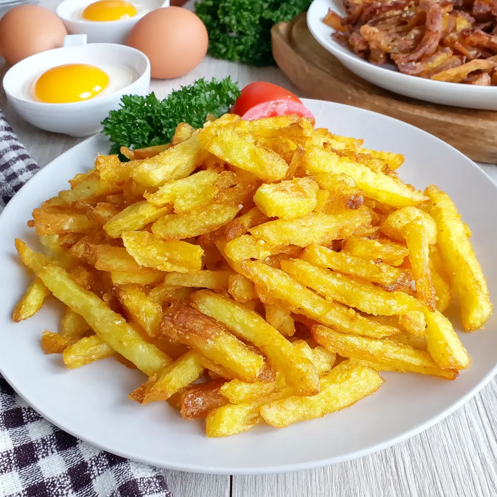patatas fritas en freidora de aire