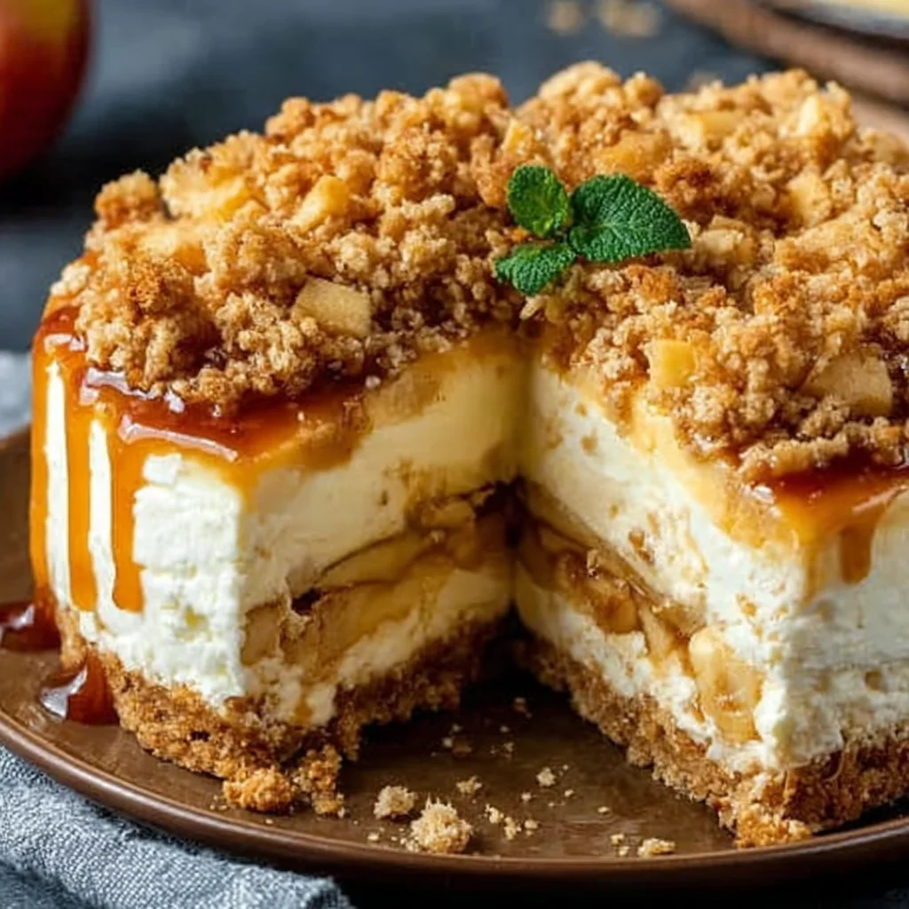 Apple Crumble Cheesecake