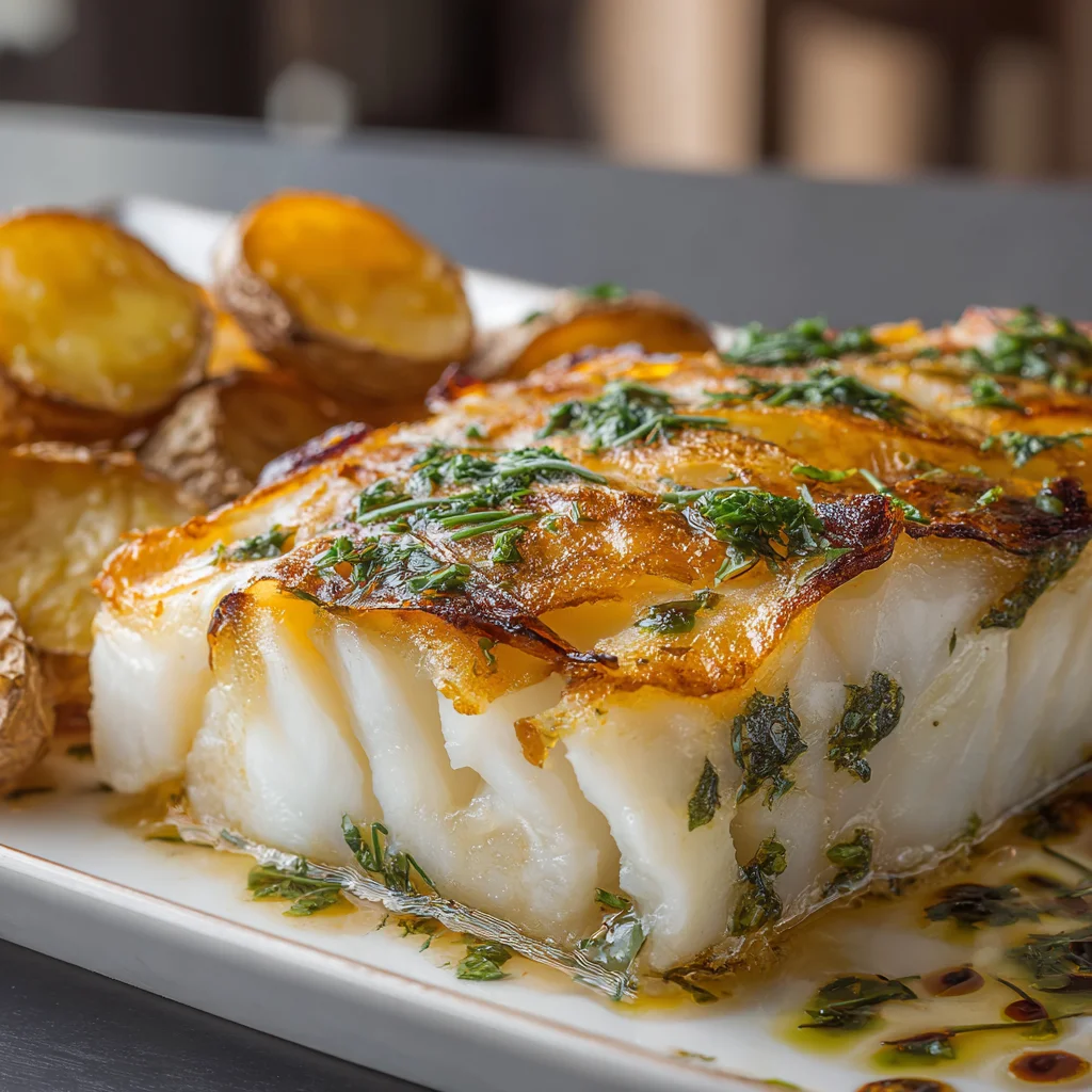 Bacalao al horno con patatas