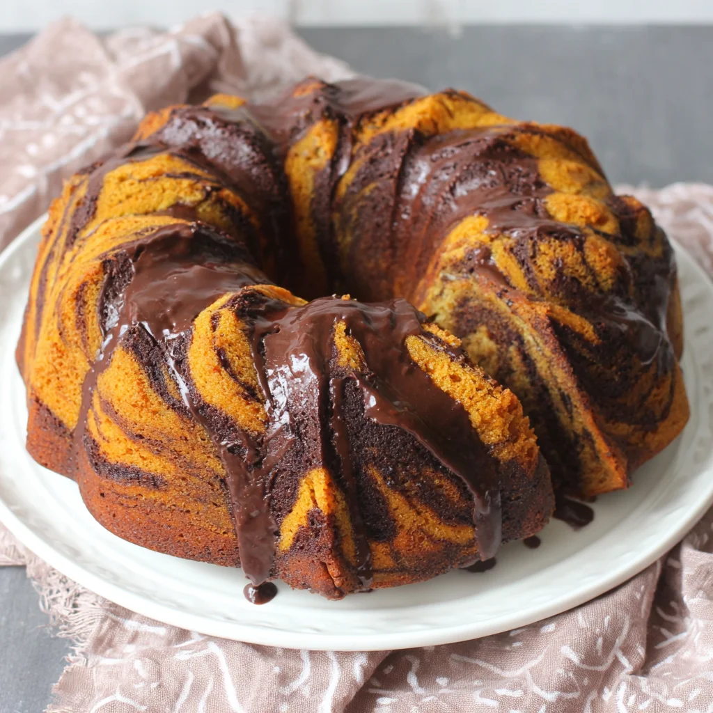 Bizcocho de calabaza y chocolate