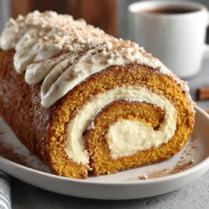 Fall Pumpkin Spice Roll Cake