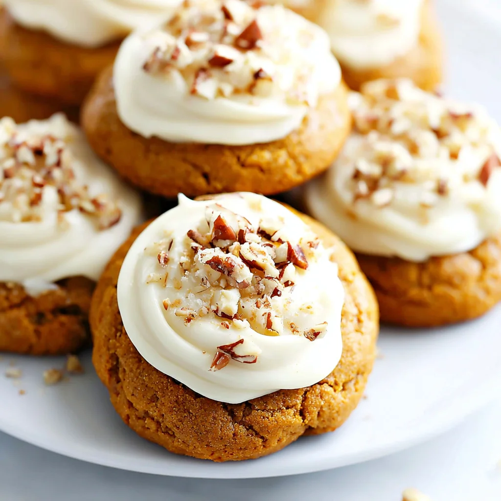 Pumpkin Cookies with Creamy Frosting