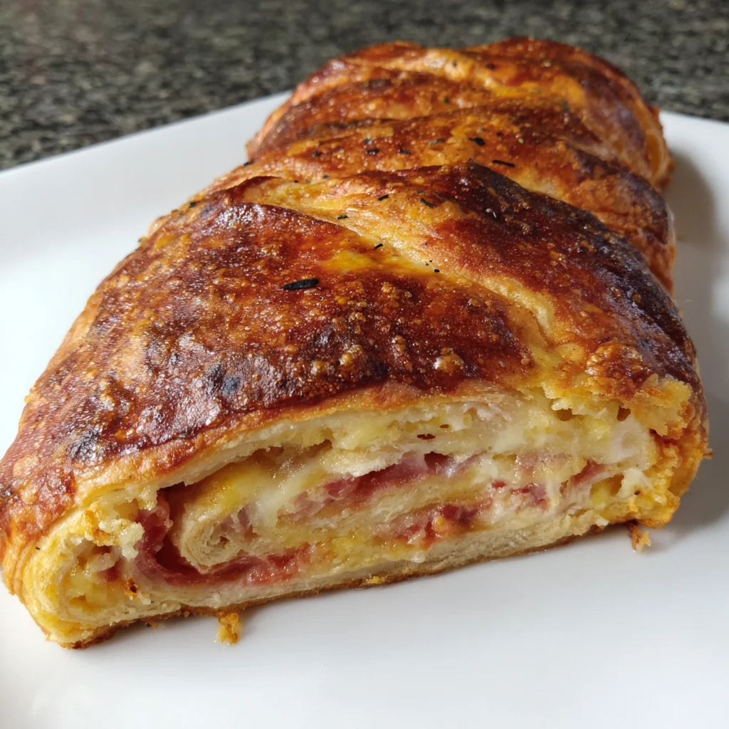Rollo de hojaldre relleno