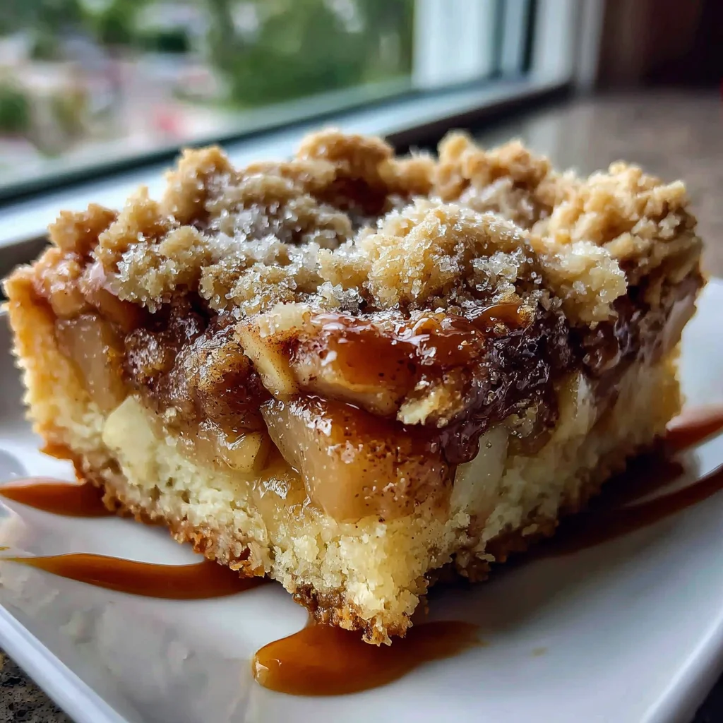Salted Caramel Apple Crumble Bars