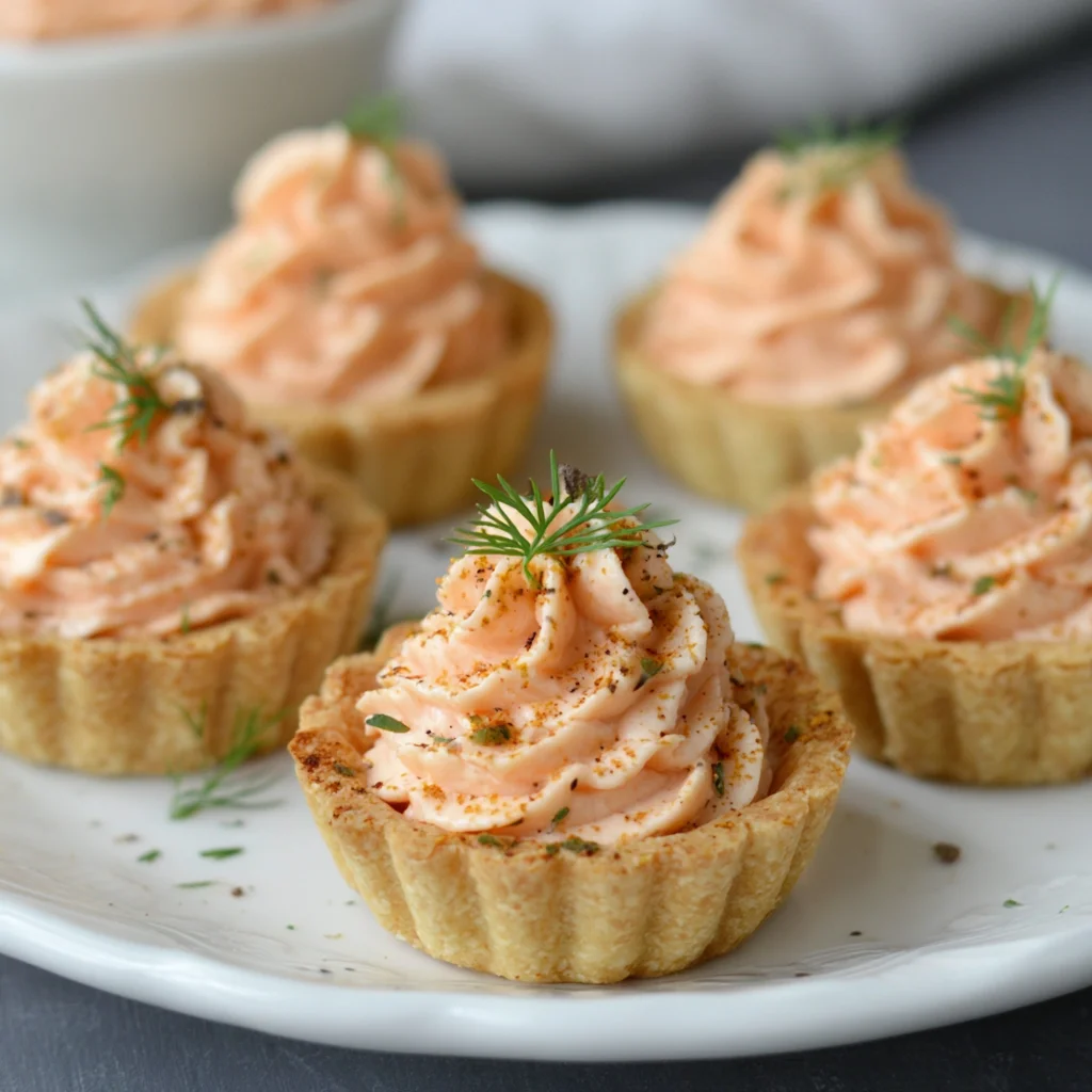 Tartaletas de mousse de salmón