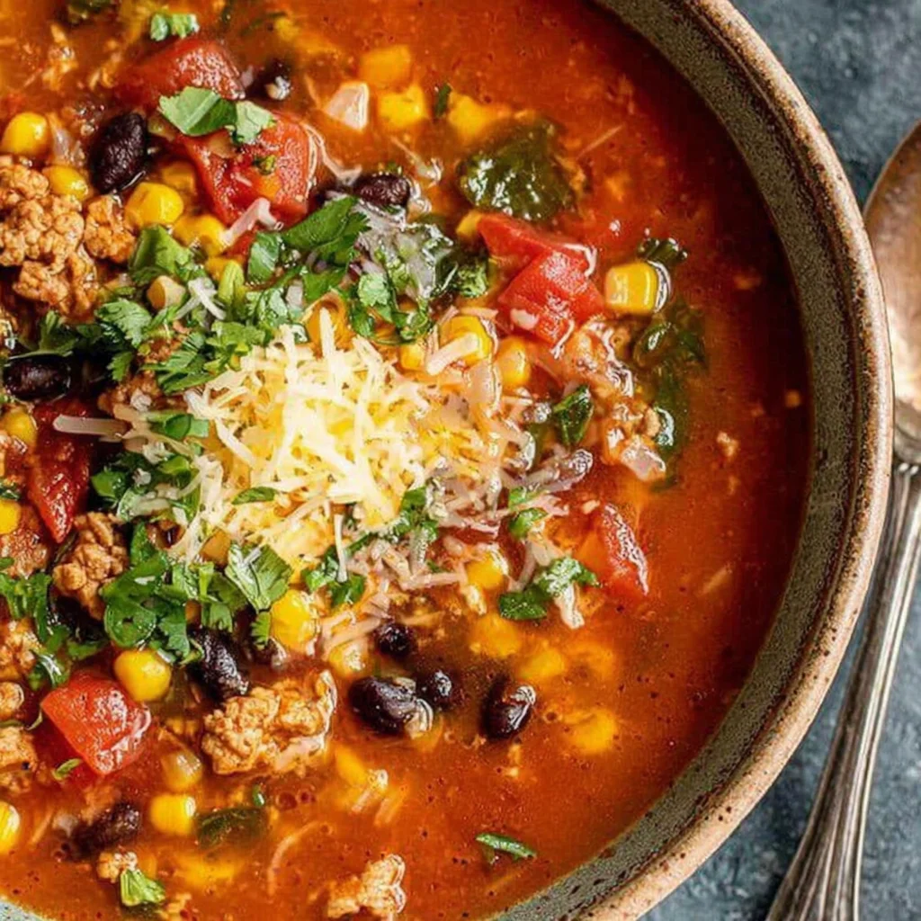 Turkey Taco Soup: A Flavor Explosion in Every Bowl