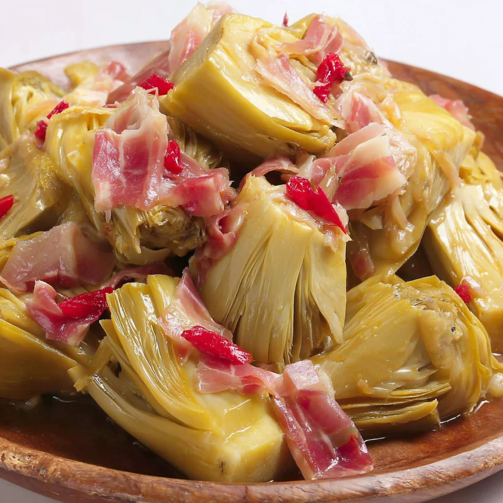 alcachofas con jamon