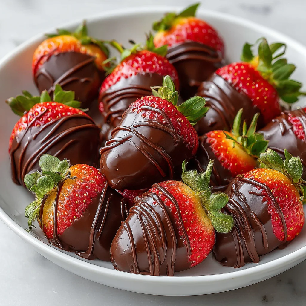 fresas con chocolate