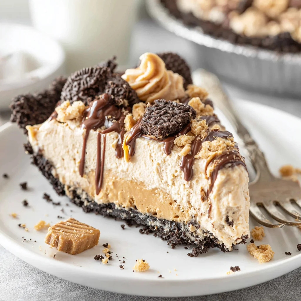 6-Ingredient Peanut Butter Pie with Easy Oreo Crust