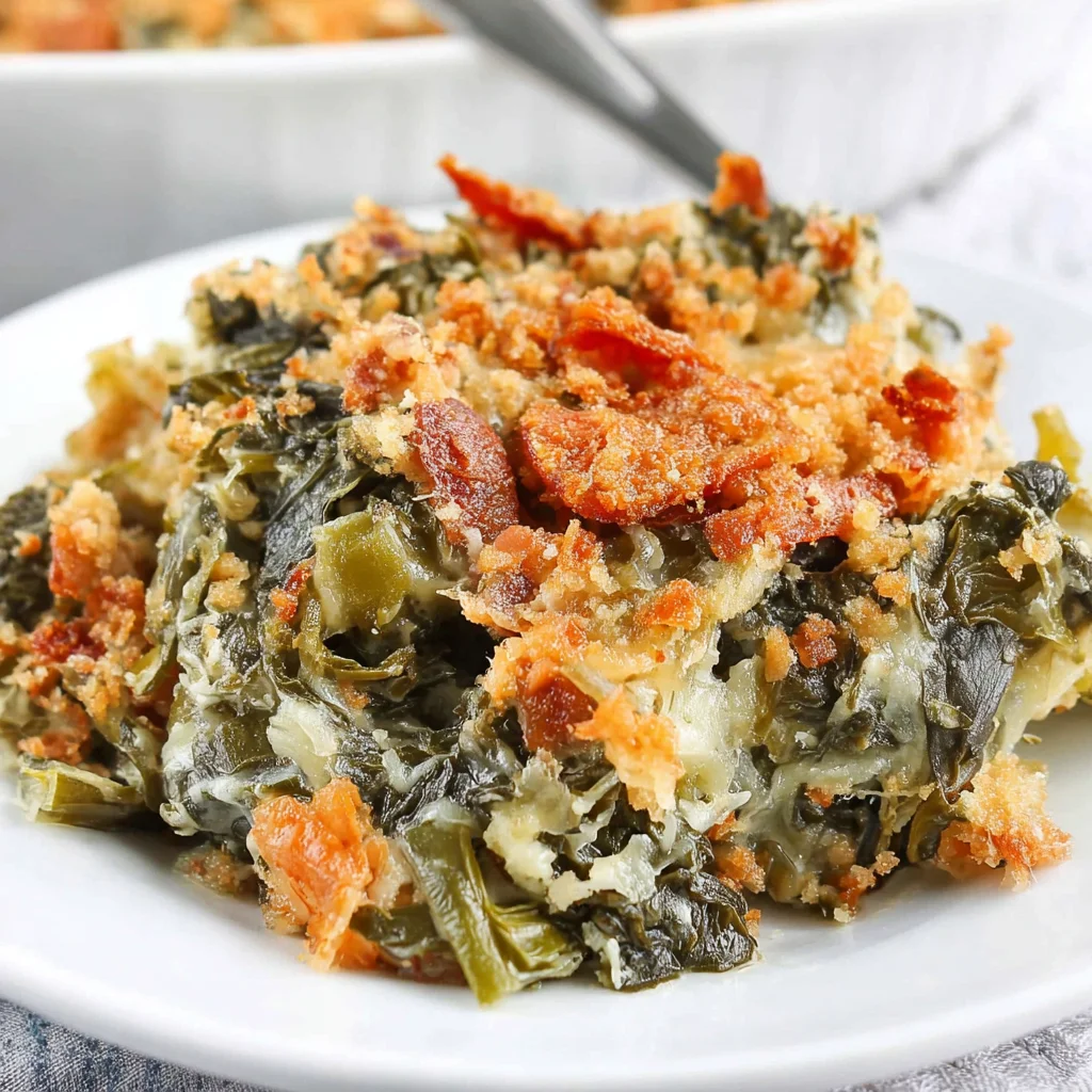 Cheesy Collard Greens Gratin: A Southern-Inspired Baked Casserole