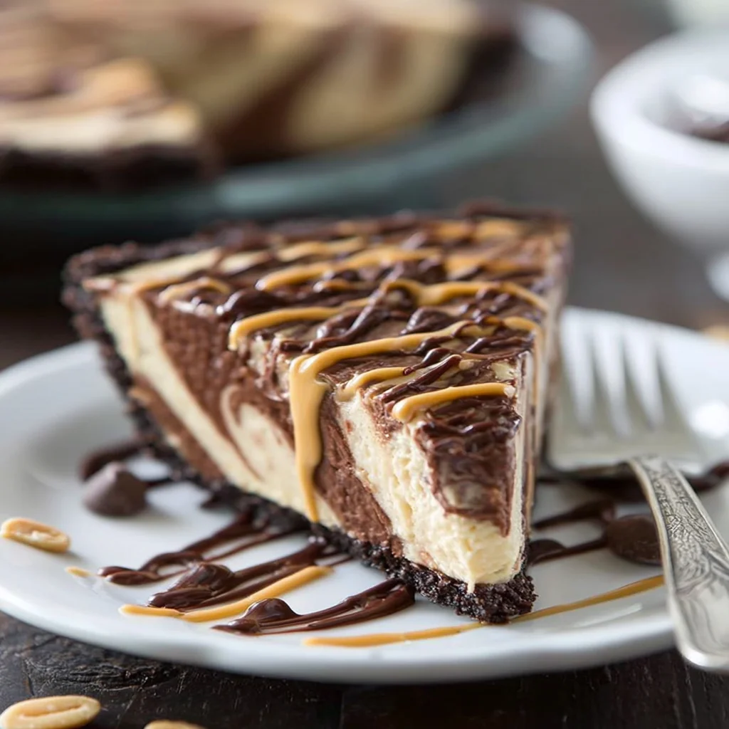 Decadent Chocolate Peanut Butter Swirl Pie