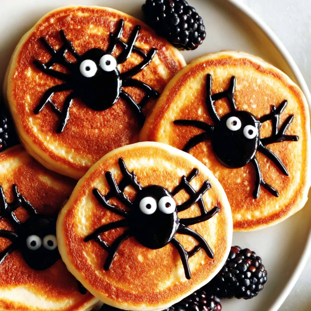 Halloween Spider Pancakes: A Spooky Delight for Your Halloween Feast