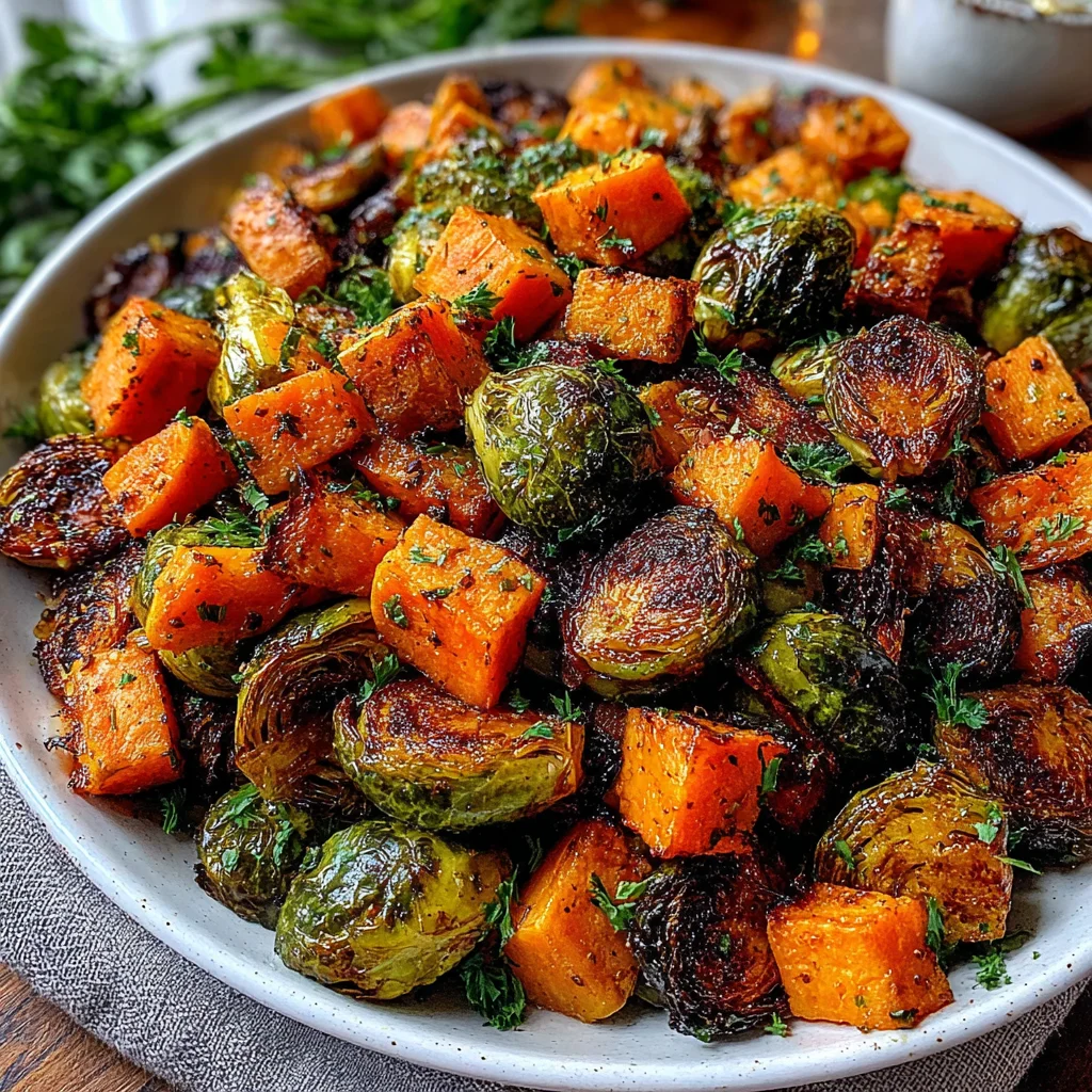 The Ultimate Recipe for Perfect Roasted Brussels Sprouts & Sweet Potatoes