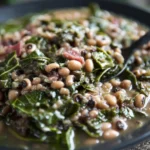 Crockpot Black Eyed Peas and Collard Greens