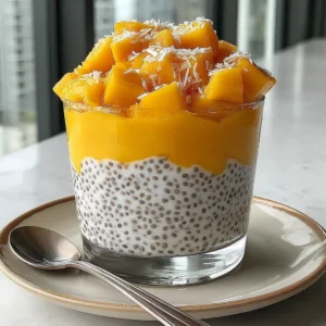 Mango Coconut Chia Seed Pudding